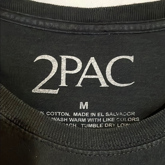 Vintage Tupac 2PAC Black Graphic Tee - Short Sleeve - Picture 2 of 7